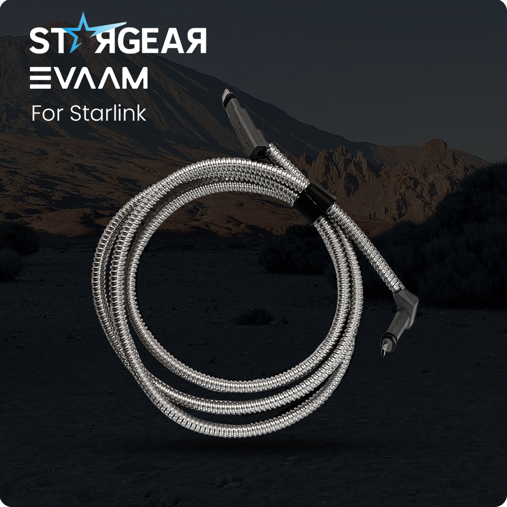 Upgrade! STARGEAR® Starlink SPX Metal Protection Cable - 23m (75ft)-EVAAM®