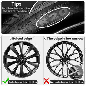 EVAAM® Black Aluminum Alloy Wheel Rim Protector- Fits All Cars (4pcs) - EVAAM
