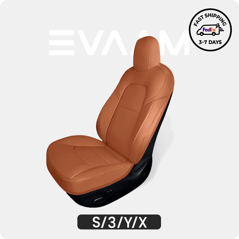 EVAAM® Leather Full Seat Covers for Tesla Model 3/Y/S/X
