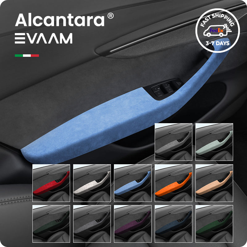 Genuine Alcantara Door Armrest Cover for Tesla Model Y Juniper 2025+