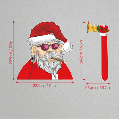 EVAAM® Christmas Santa Claus Rear Window Wiper Decal for Tesla Model 3/Y/S/X - EVAAM