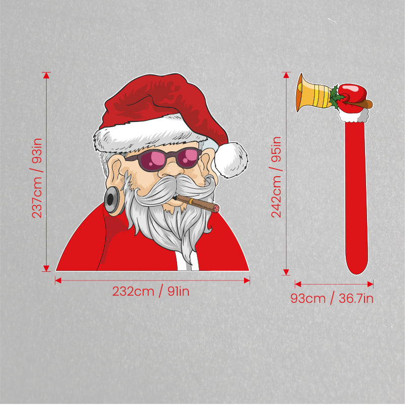 EVAAM® Christmas Santa Claus Rear Window Wiper Decal for Tesla Model 3/Y/S/X - EVAAM