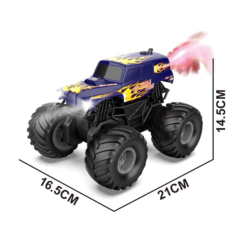 4WD Amphibious RC Stunt Car: Water Bullet Launcher, Mist Spray & LED Lights