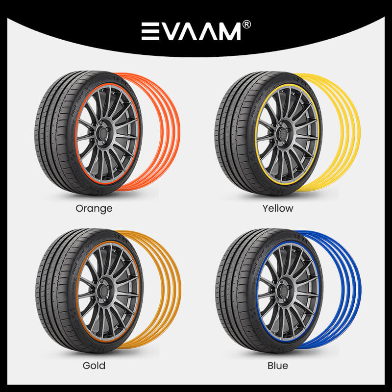 EVAAM® UPGRADE! Aluminum Alloy Wheel Rim Protector For All Brand Vehicles (4 PCS) - EVAAM