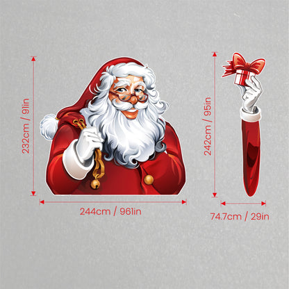 EVAAM® Christmas Santa Claus Rear Window Wiper Decal for Tesla Model 3/Y/S/X - EVAAM