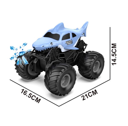 4WD Amphibious RC Stunt Car: Water Bullet Launcher, Mist Spray & LED Lights