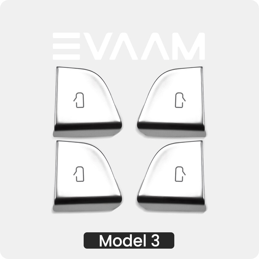 EVAAM® 4 PCS Door Button Switch Protection Cover for Model 3 Highland