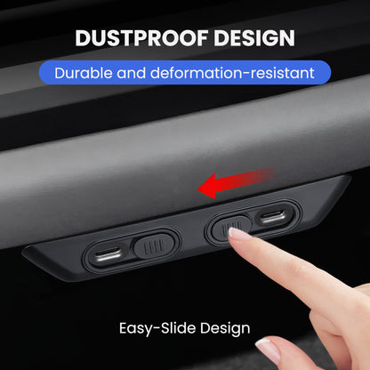 Rear Seat USB Port Protective Cover for Tesla Model Y Juniper 2025+ / Model 3 Highland 2024+