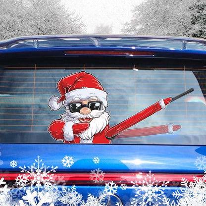 EVAAM® Christmas Santa Claus Rear Window Wiper Decal for Tesla Model 3/Y/S/X - EVAAM
