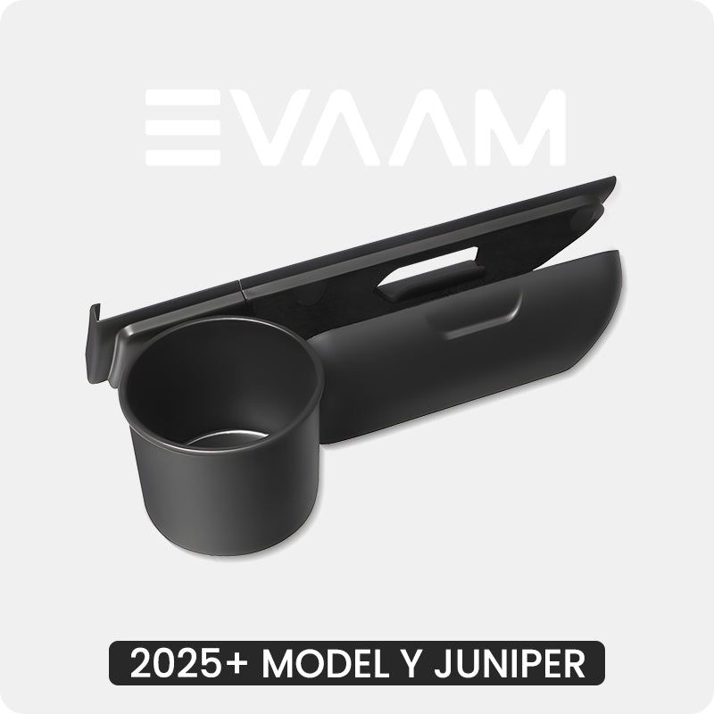 2-in-1 Dashboard Cup Holder & Magnetic Glasses Case for Tesla Model Y Juniper 2025+ (No-Drill Fit)