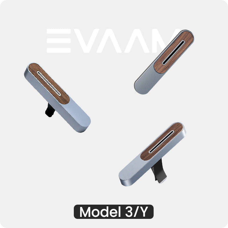 EVAAM® Alloy & Wooden Air Freshener for Tesla Model 3/Y Accessories - EVAAM