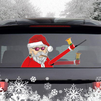 EVAAM® Christmas Santa Claus Rear Window Wiper Decal for Tesla Model 3/Y/S/X - EVAAM
