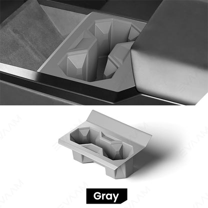 EVAAM® center console silicone water cup holder Silicone Drink Organizer Holder for Cybertruck Interior Upgrade Accessories - EVAAM