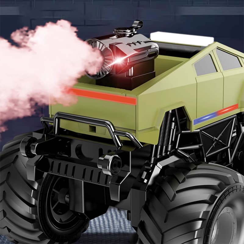 4WD Amphibious RC Stunt Car: Water Bullet Launcher, Mist Spray & LED Lights
