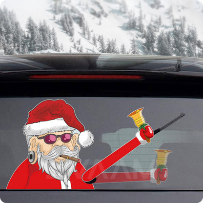 EVAAM® Christmas Santa Claus Rear Window Wiper Decal for Tesla Model 3/Y/S/X - EVAAM
