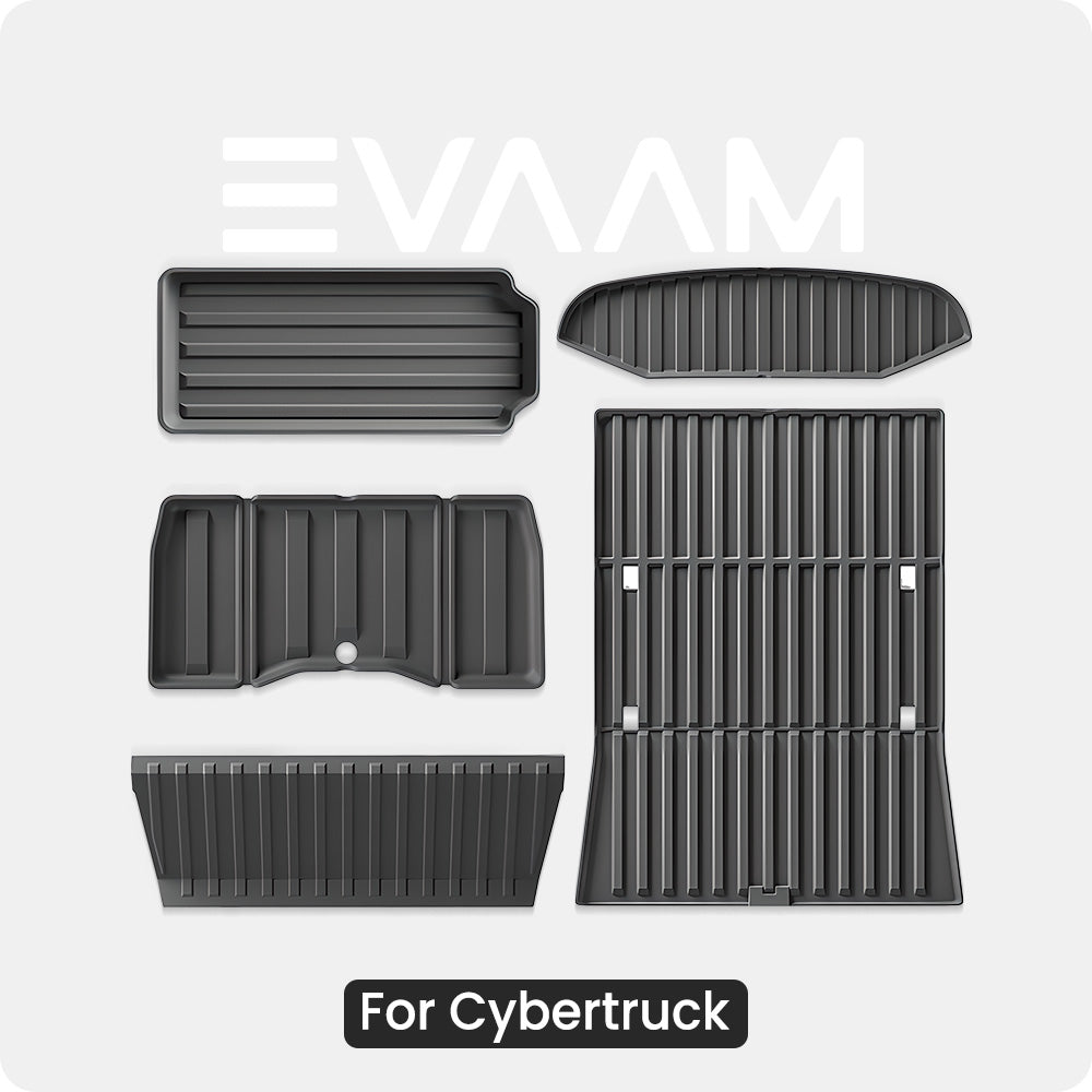 EVAAM® All Weather TPE Floor Mats Liners Set for Cybertruck