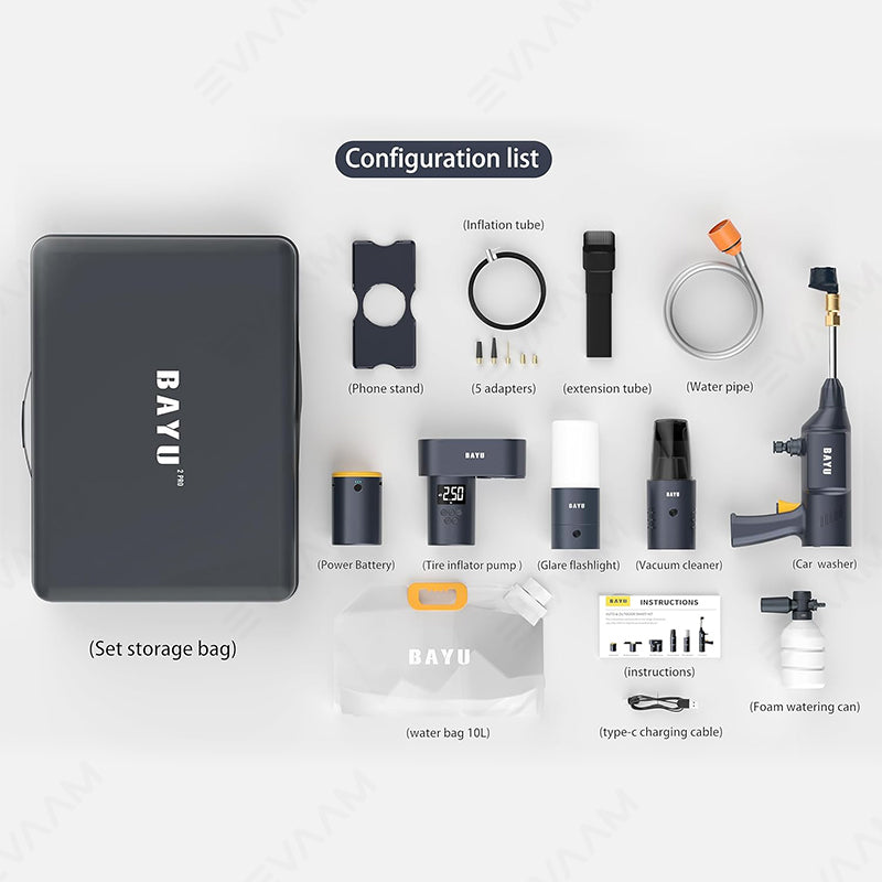 BAYU Auto 6-in-1 Outdoor Smart Kit for All Brand Vehicles-By EVAAM® - EVAAM