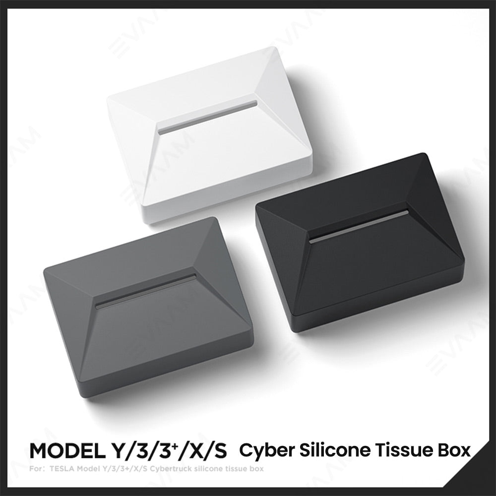 Silicone Tissue Box for Tesla Model S/3/X/Y &Cybertruck - Premium Automotive Accessory