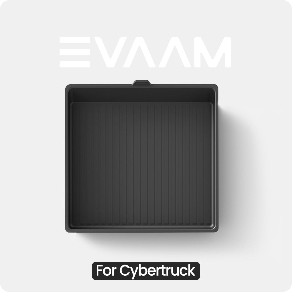 EVAAM® Center Console Organizer Tray Mat for Tesla Cybertruck 2024 Armrest Box Storage Silicone Pad