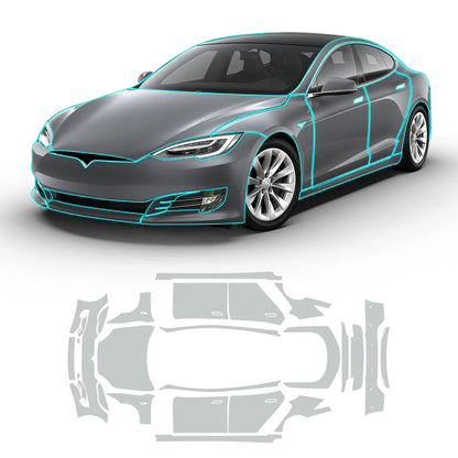 TPU Pre-Cut Invisible Full Car Paint Protection Film (PPF) for Tesla Model S (2016-2020)