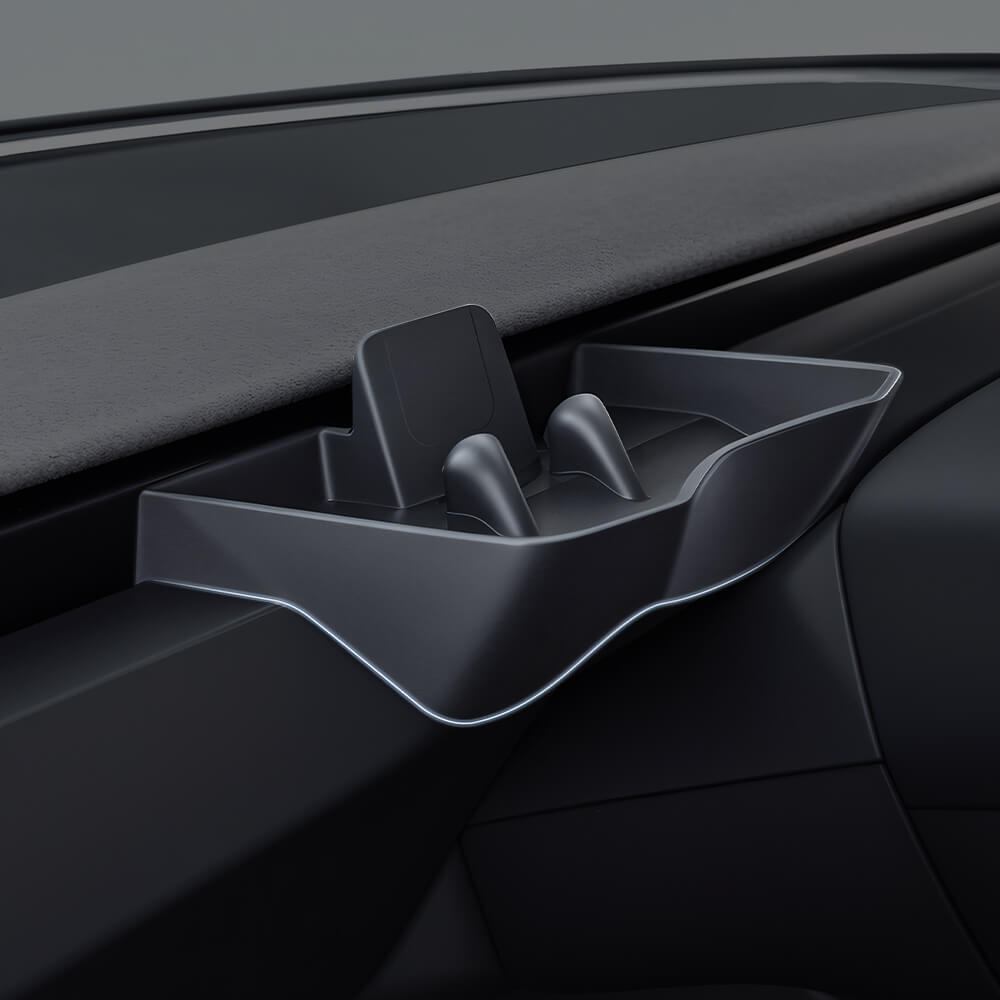 Dashboard Storage Tray & Multi-Use Holder for Tesla Model Y Juniper 2025+/Model 3 Highland 2024+