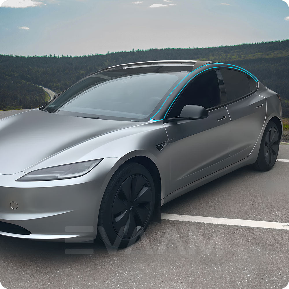 EVAAM® Glossy Black Pillar Delete Kit for Tesla Model 3/Y