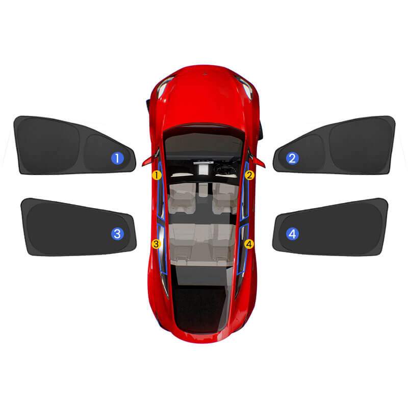 EVAAM® Privacy and Thermal Insulated Curtains for Model Y Accessories - EVAAM