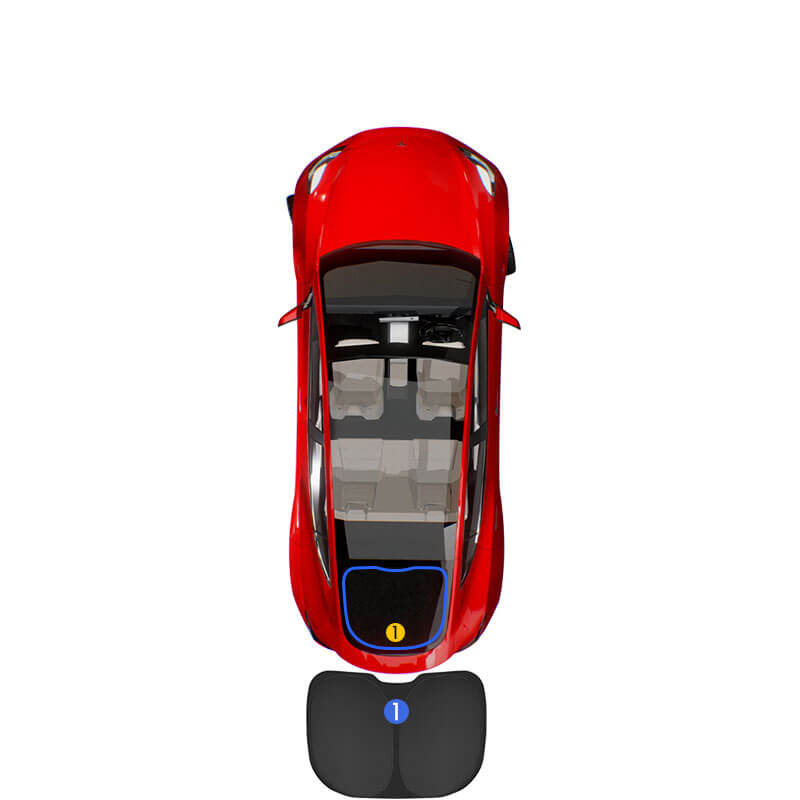 EVAAM® Privacy and Thermal Insulated Curtains for Model Y Accessories - rear sunshade