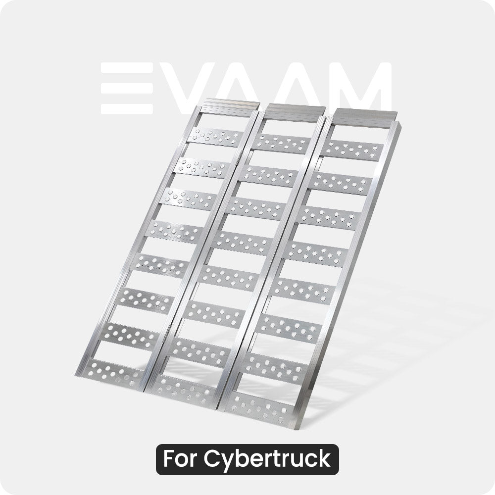 Cybertruck Rear Ramp EVAAM® Tri-Fold Ramp Aluminum Ramps for Cybertruck