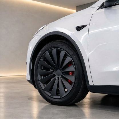 EVAAM® 19" Turbine Blade Spokes Wheel Covers Hubcap for Tesla Model Y Juniper 2020-2025 (4pcs) - EVAAM