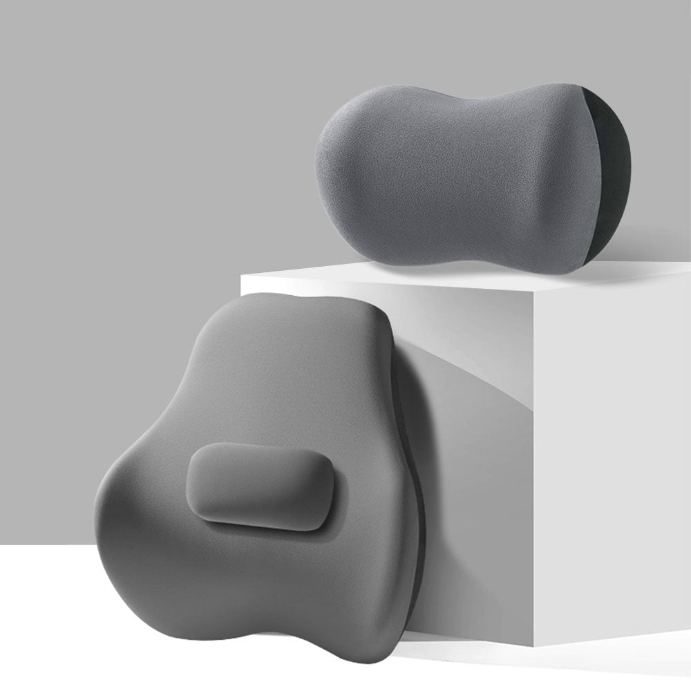 EVAAM® 2024 Neck Support Pillow And Height Adjustable Lumbar Pillow Set for All Vehicle - EVAAM