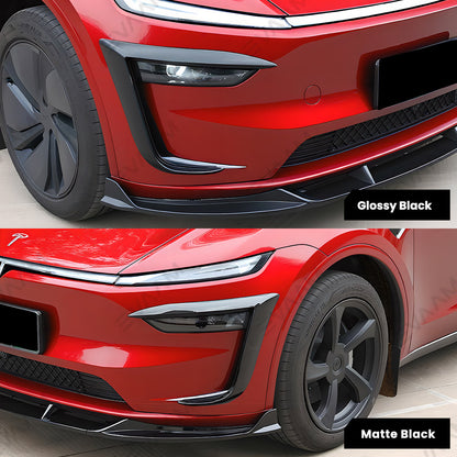 EVAAM® 3-Piece Front Lip Spoiler & Fog Light Trim for Tesla Model Y Juniper 2025+ - EVAAM