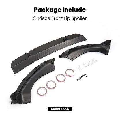EVAAM® 3-Piece Front Lip Spoiler & Fog Light Trim for Tesla Model Y Juniper 2025+ - EVAAM