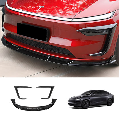 EVAAM® 3-Piece Front Lip Spoiler & Fog Light Trim for Tesla Model Y Juniper 2025+ - EVAAM