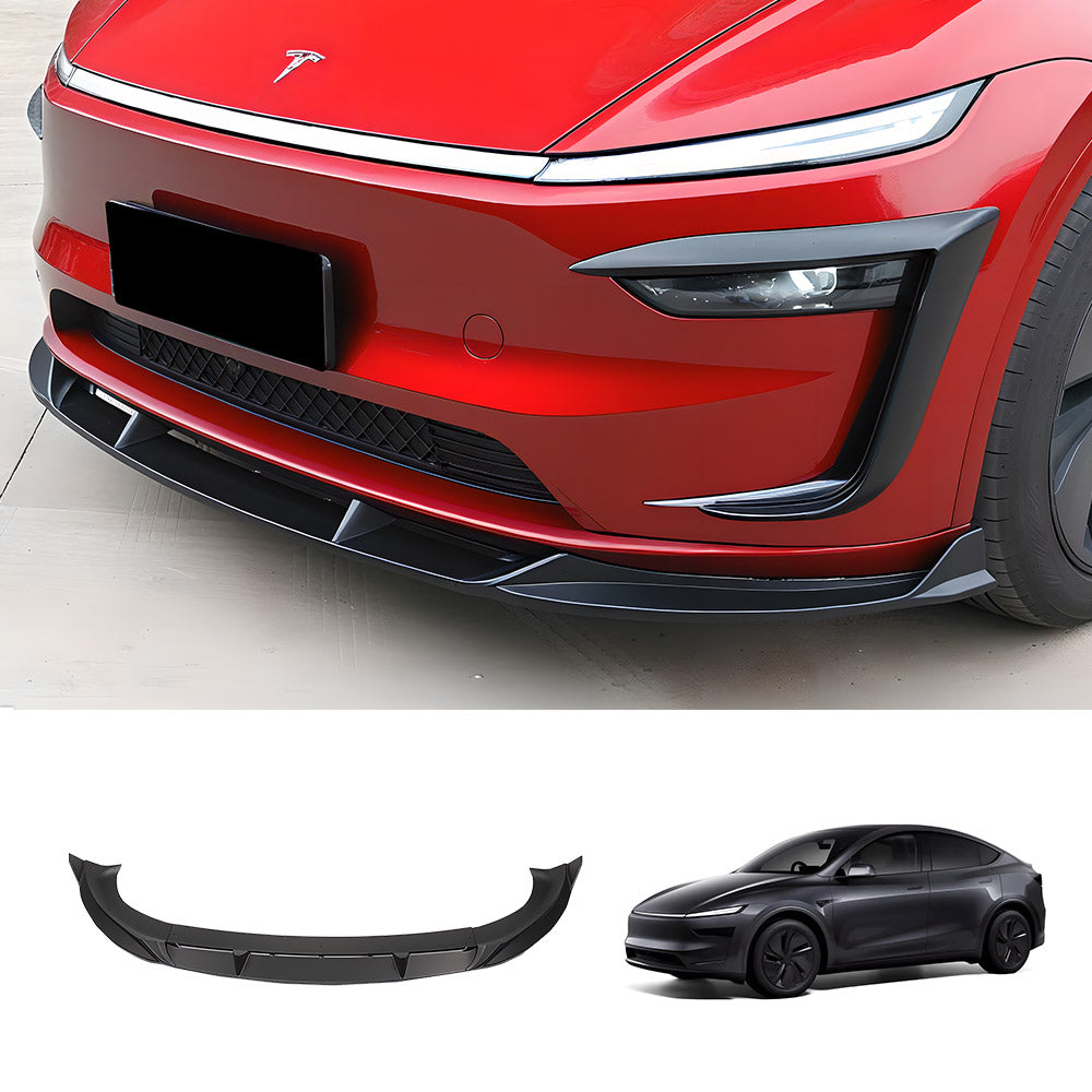 EVAAM® 3-Piece Front Lip Spoiler & Fog Light Trim for Tesla Model Y Juniper 2025+ - EVAAM