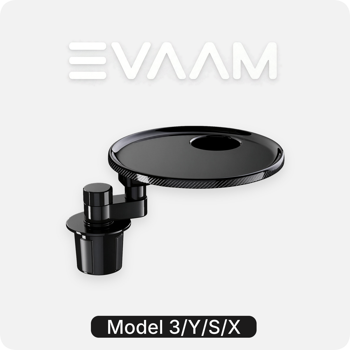 EVAAM® 360° Universal Cup Holder Tray Table for Tesla Model 3/Y/S/X