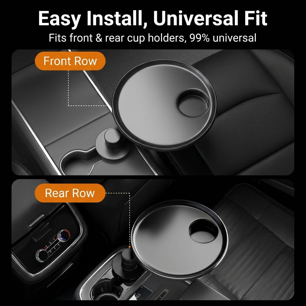 EVAAM® 360° Universal Cup Holder Tray Table for Tesla Model 3/Y/S/X
