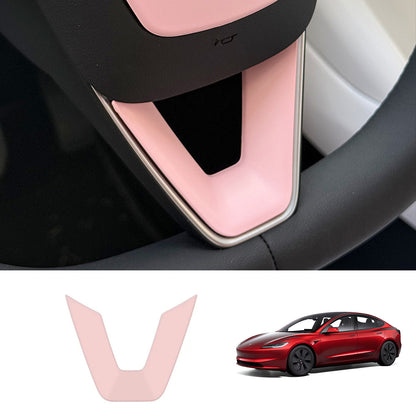 EVAAM® ABS Steering Wheel Center & V-Shape Trim for Tesla Model Y Juniper 2025+ / Model 3 Highland 2024+ - EVAAM