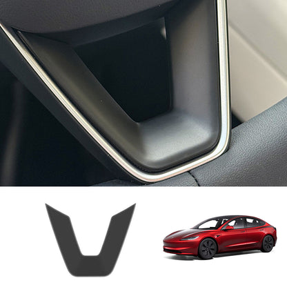 EVAAM® ABS Steering Wheel Center & V-Shape Trim for Tesla Model Y Juniper 2025+ / Model 3 Highland 2024+ - EVAAM