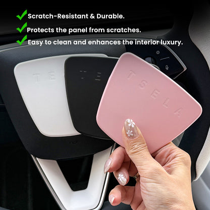 EVAAM® ABS Steering Wheel Center & V-Shape Trim for Tesla Model Y Juniper 2025+ / Model 3 Highland 2024+ - EVAAM