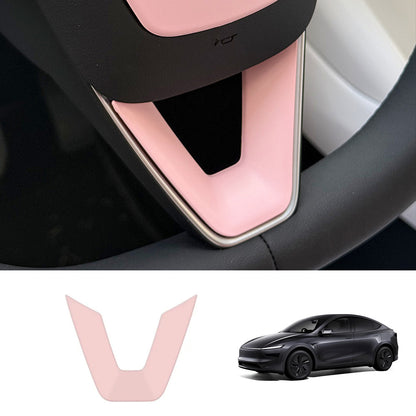 EVAAM® ABS Steering Wheel Center & V-Shape Trim for Tesla Model Y Juniper 2025+ / Model 3 Highland 2024+ - EVAAM