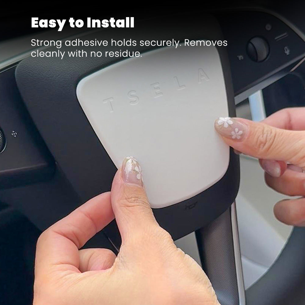 EVAAM® ABS Steering Wheel Center & V-Shape Trim for Tesla Model Y Juniper 2025+ / Model 3 Highland 2024+ - EVAAM