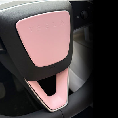 EVAAM® ABS Steering Wheel Center & V-Shape Trim for Tesla Model Y Juniper 2025+ / Model 3 Highland 2024+ - EVAAM