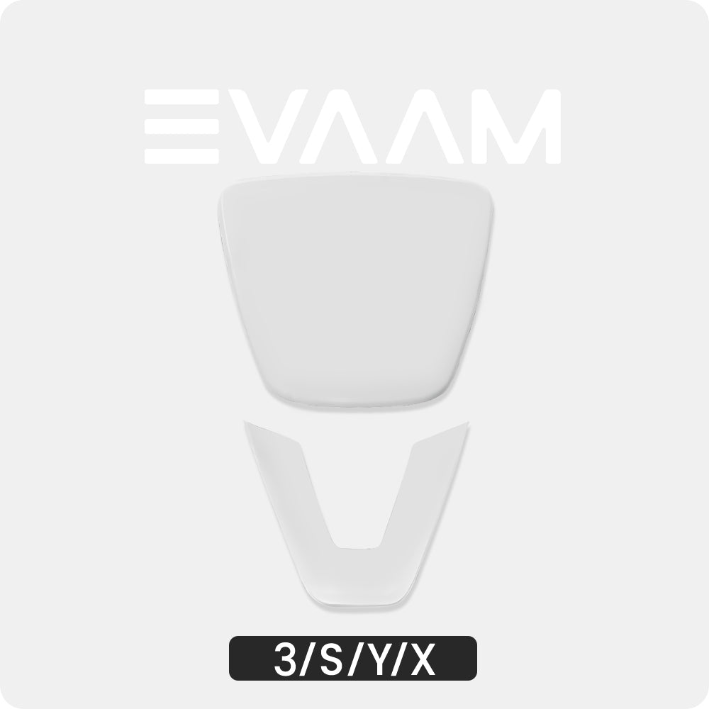 EVAAM® ABS Steering Wheel Center & V-Shape Trim for Tesla Model Y Juniper 2025+ / Model 3 Highland 2024+ - EVAAM