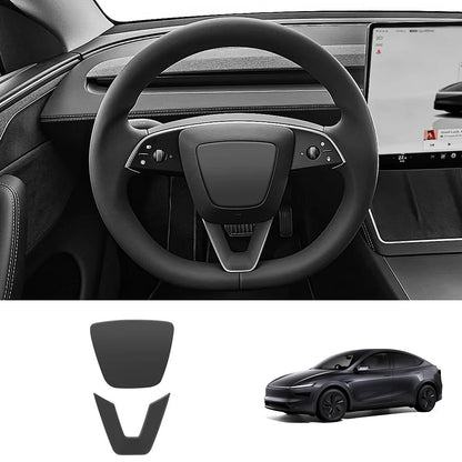 EVAAM® ABS Steering Wheel Center & V-Shape Trim for Tesla Model Y Juniper 2025+ / Model 3 Highland 2024+ - EVAAM
