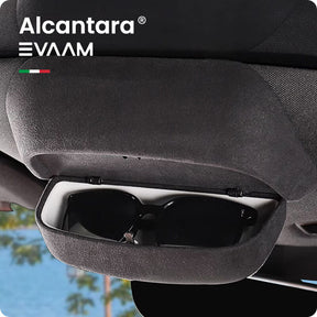 EVAAM® Alcantara Sunglasses Holder Storage Box for Tesla Model 3Y (2017-2023)