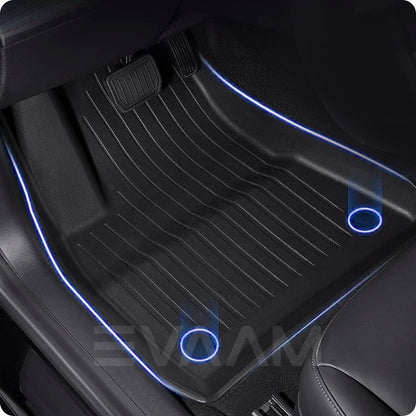 EVAAM® All-Weather TPE Floor Mats With Menis Blanket For Tesla Model Y Juniper 2025+ - EVAAM