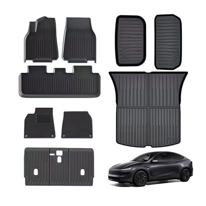EVAAM® All-Weather TPE Floor Mats With Menis Blanket For Tesla Model Y Juniper 2025+ - EVAAM