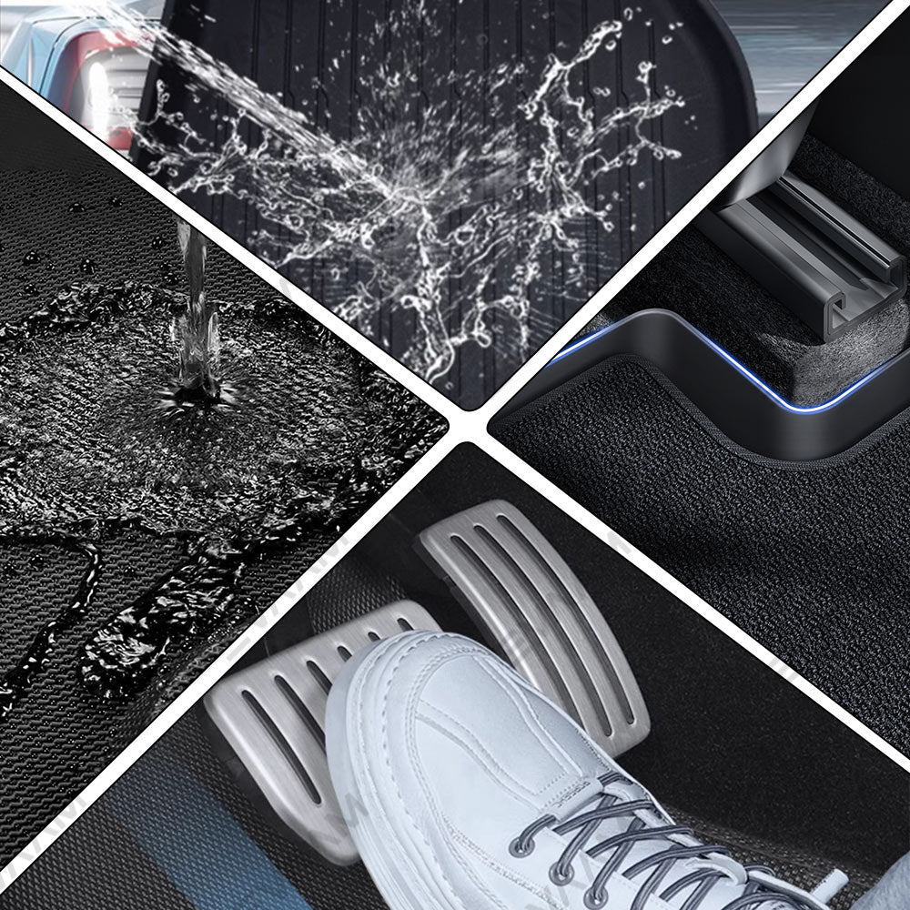 EVAAM® All-Weather TPE Floor Mats With Menis Blanket For Tesla Model Y Juniper 2025+ - EVAAM