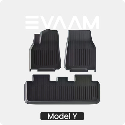 EVAAM® All-Weather TPE Floor Mats With Menis Blanket For Tesla Model Y Juniper 2025+ - EVAAM